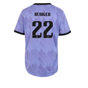 Damen Fußballbekleidung Real Madrid Antonio Rudiger #22 Auswärtstrikot 2022-23 Kurzarm